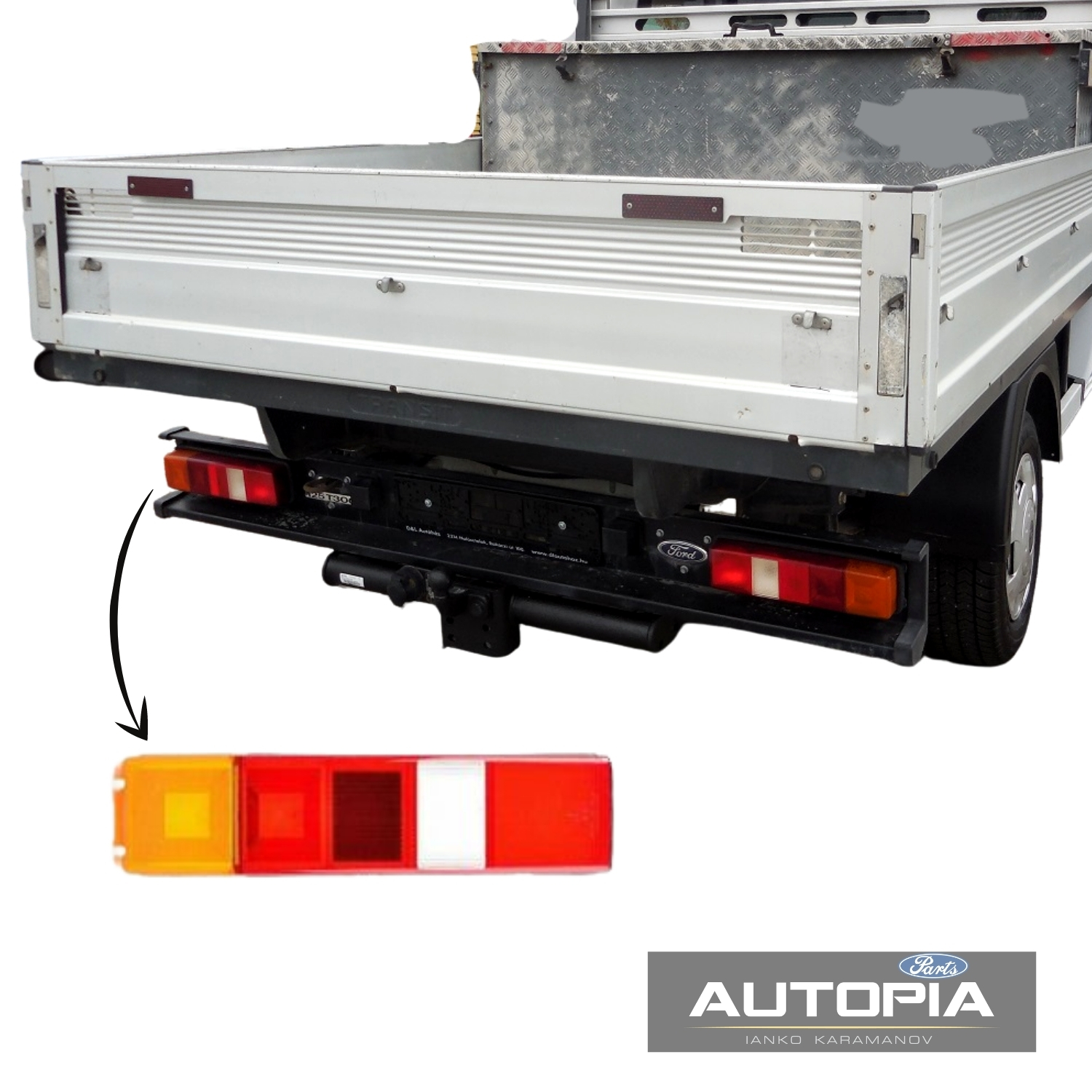 СТЪКЛО СТОП КАМИОНЧЕ Ford Transit 1986-2006г. OE: BSG30-808-001 