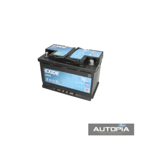 АКУМУЛАТОР 70AH AGM 760A EXIDE:EK700