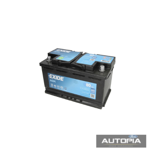 АКУМУЛАТОР 80AH AGM 800A EXIDE:EK800
