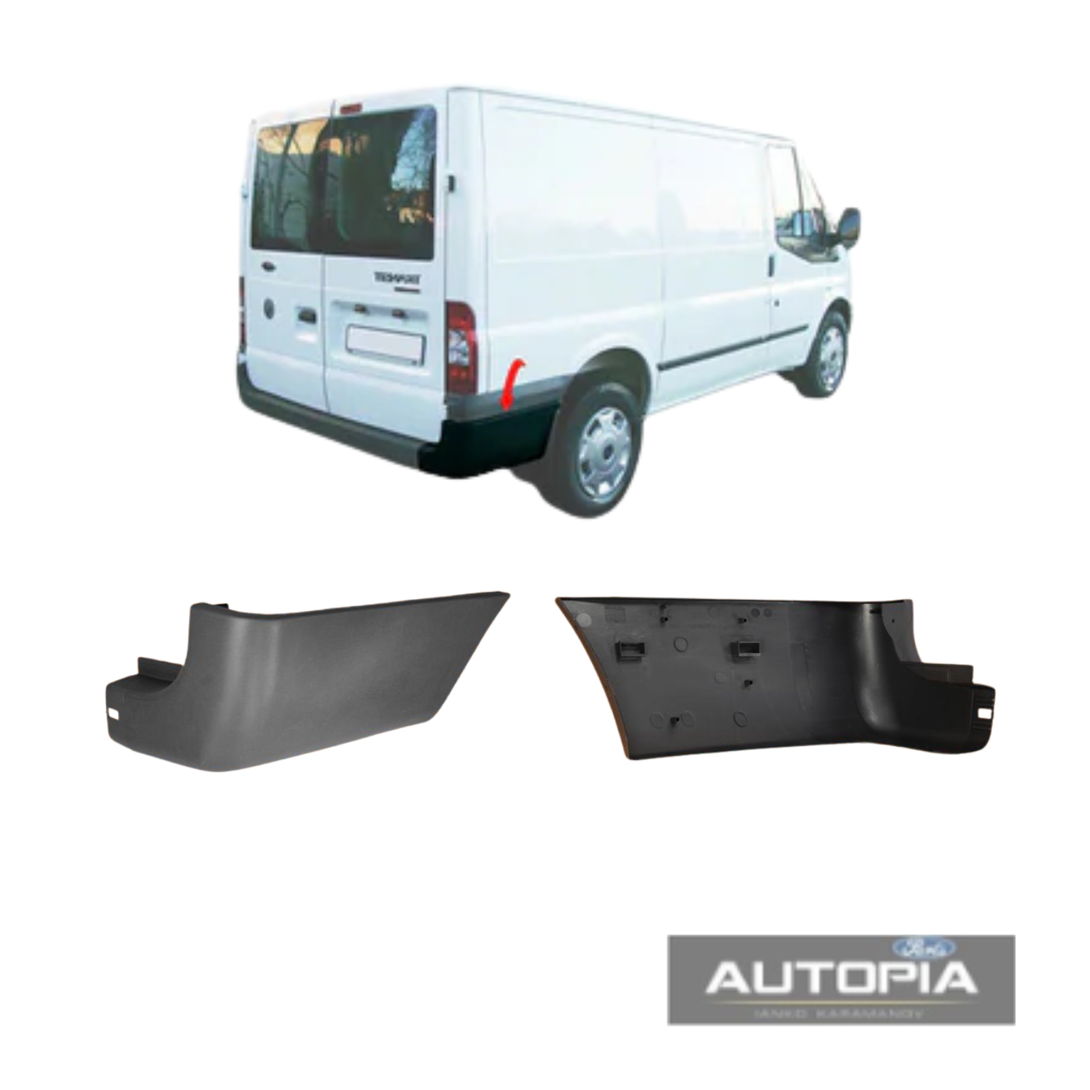 РОГЧЕ ЗАДНА БРОНЯ (R) FORD TRANSIT 2001-г. OE:4658089