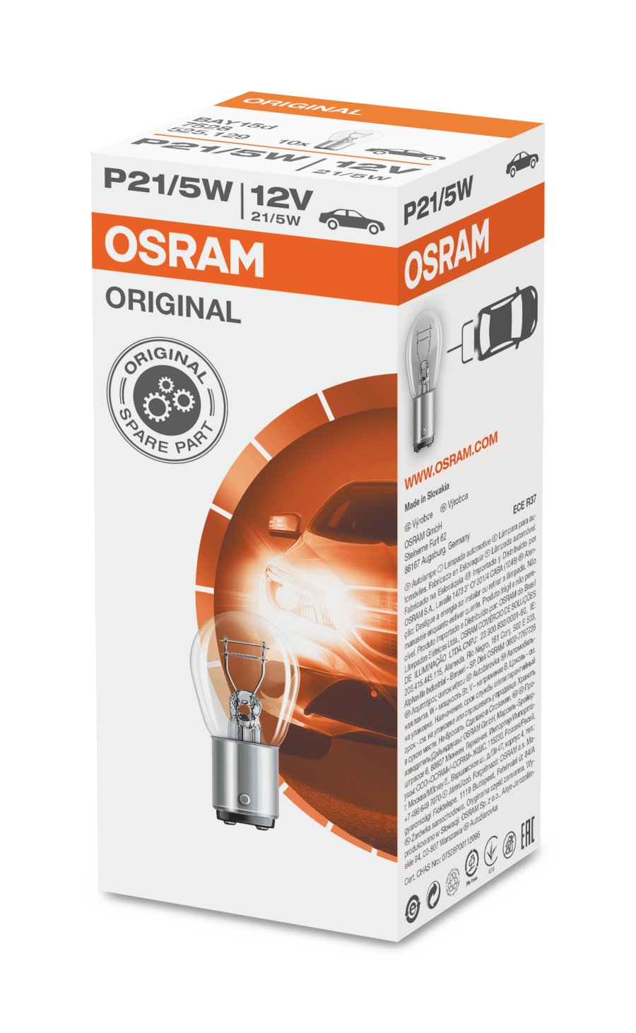 OSRAM КРУШКА 7528 P21/5W