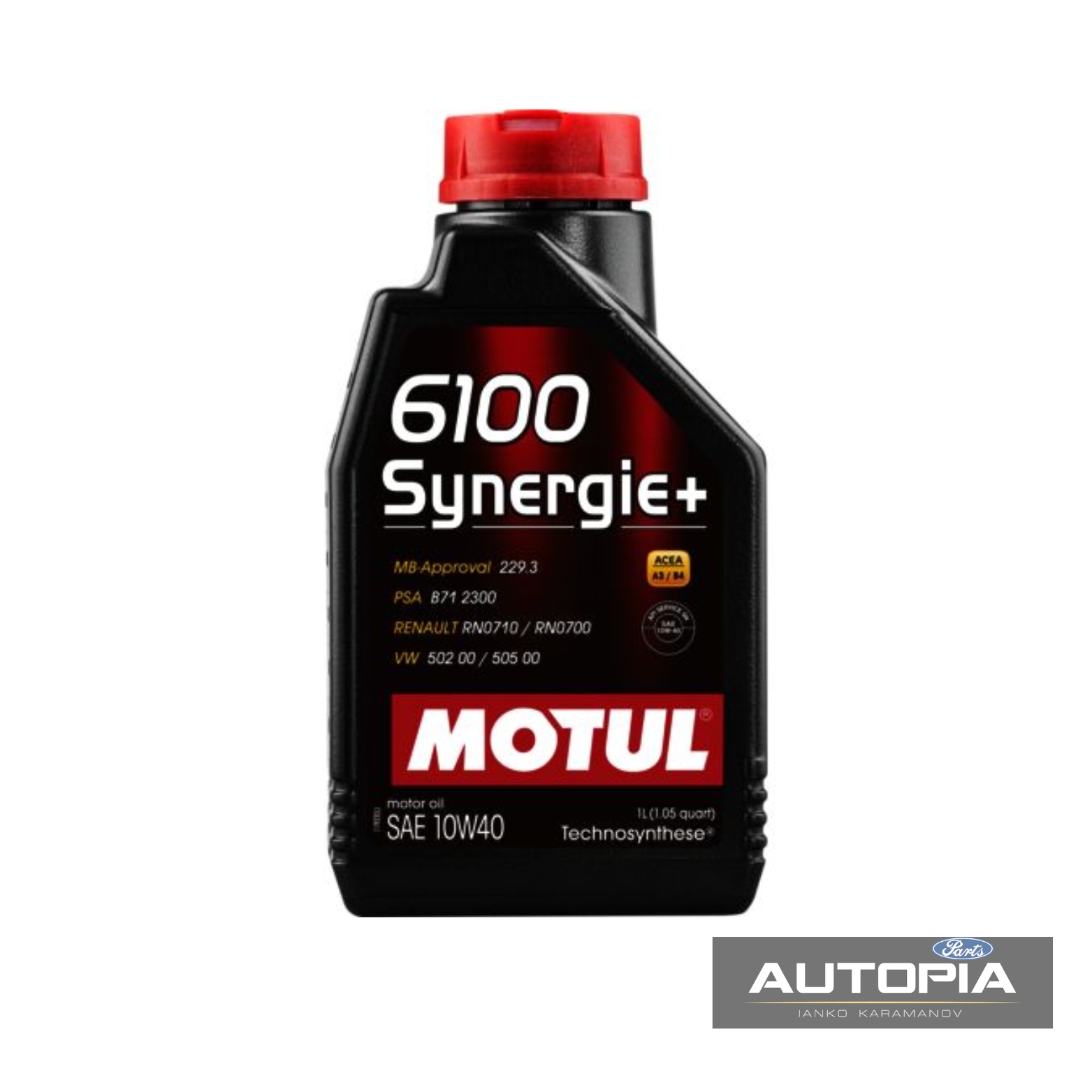 ДВИГАТЕЛНО МАСЛО MOTUL 6100 SYNERGIE 10W40 1L