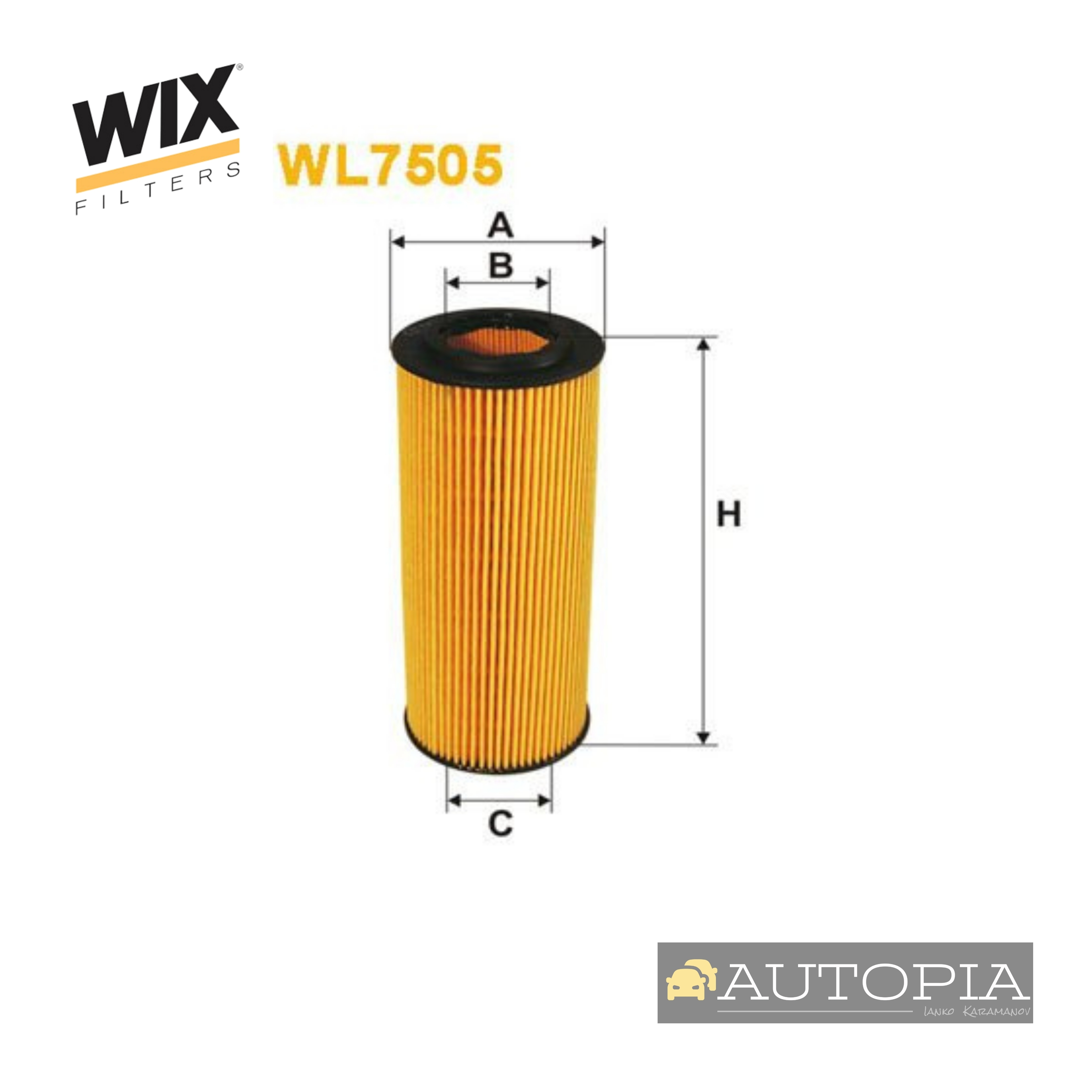 WL7505 WIX Маслен филтър
